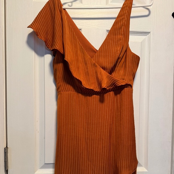 Revolve Rusty Orange Asymmetrical Dress - Picture 2 of 6